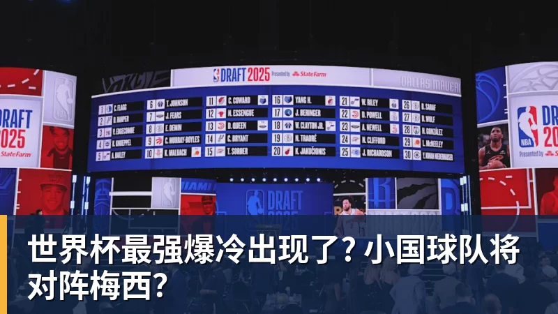 爱游戏体育世界杯最强爆冷出现了? 小国球队将对阵梅西？